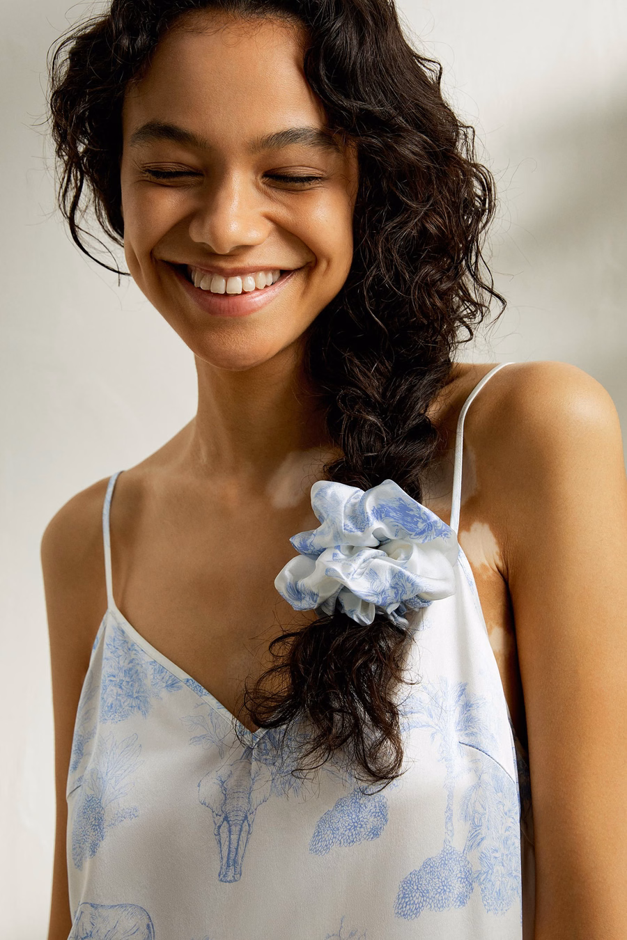 2 pack di scrunchies in seta La Terra