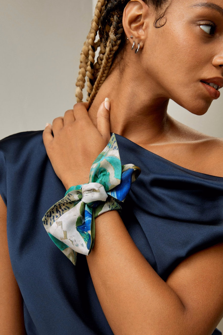 Foulard in seta dipinta Praslin
