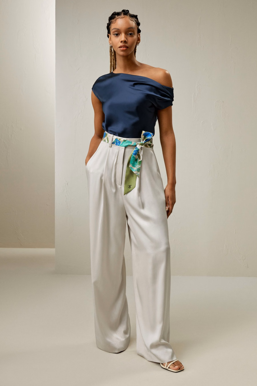 Foulard in seta dipinta Praslin