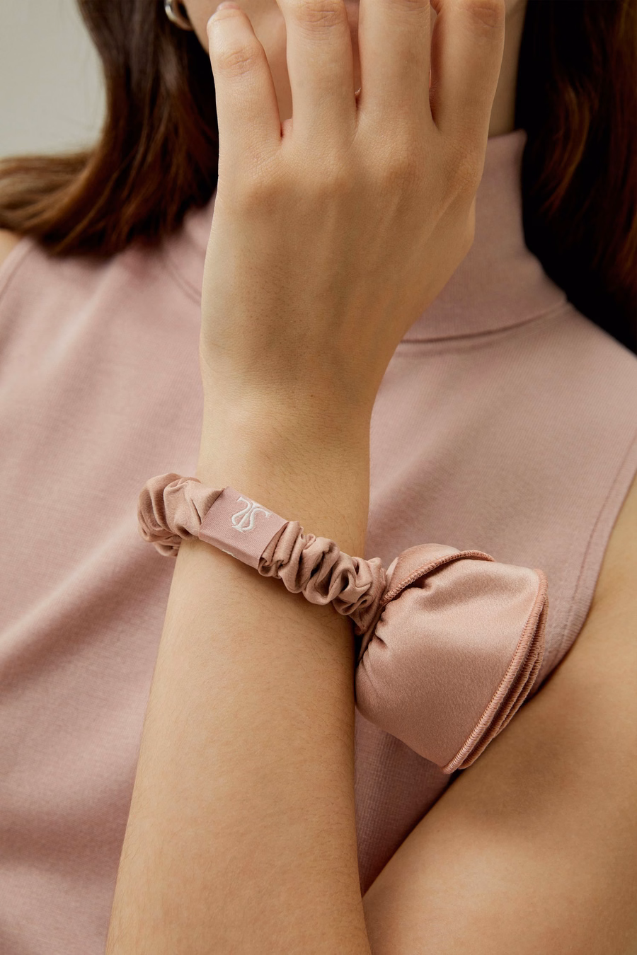 Scrunchie per Capelli in Seta Rosette