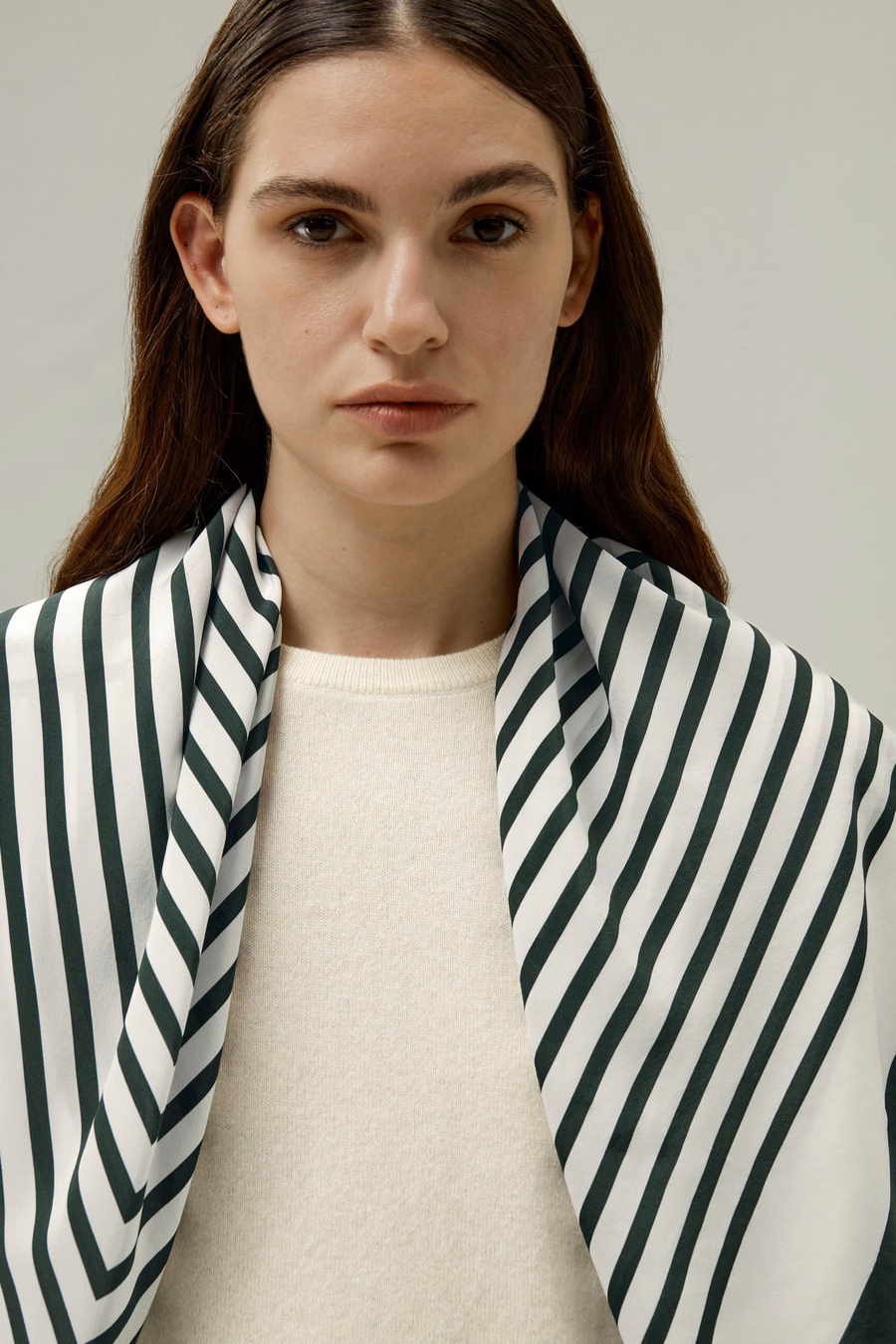 Foulard in Seta con Motivo Mid-Century