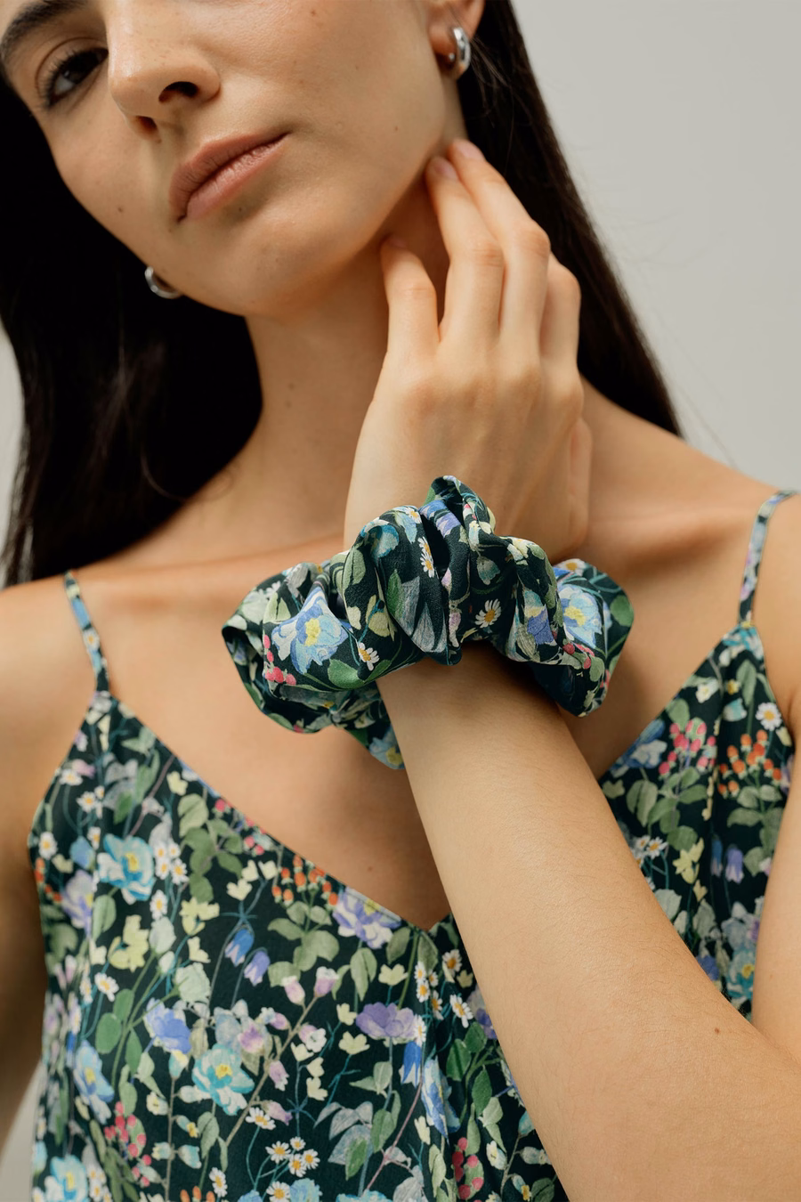 Set di Scrunchie Floreale - Realizzato in Tessuto Liberty