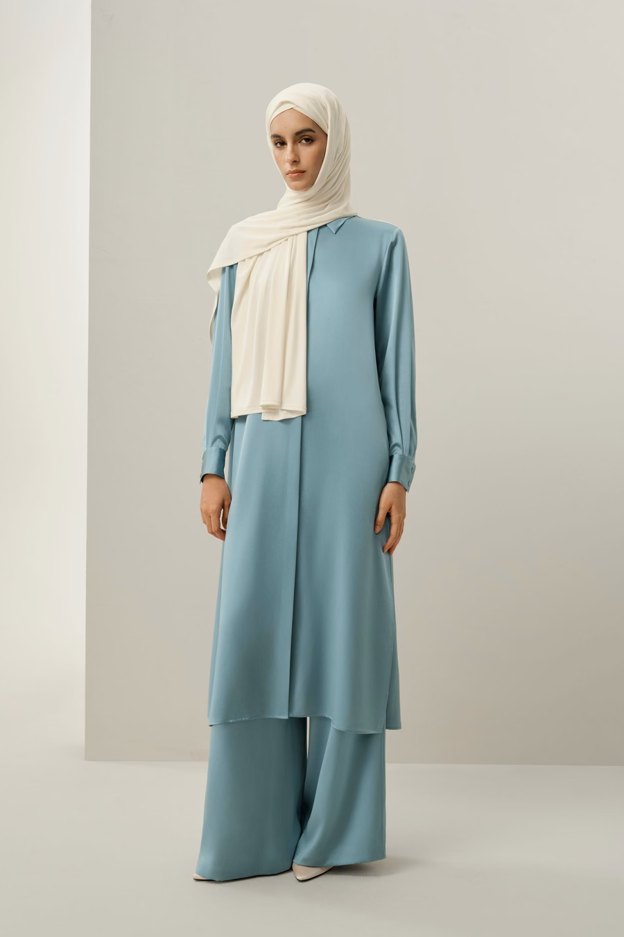 Hijab in Jersey di Seta e Viscosa
