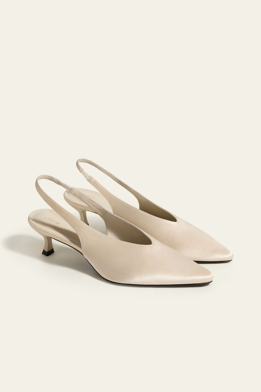 Scarpa Slingback a Punta di Seta Charmeuse