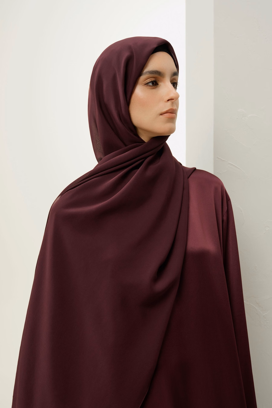 Hijab in Chiffon di Setola