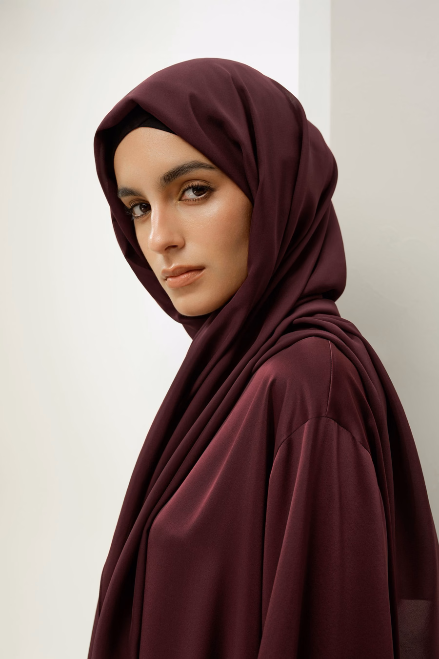 Hijab in Chiffon di Setola