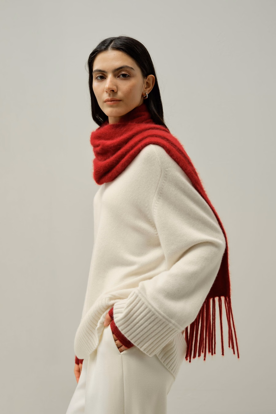 Foulard in Cashmere Spazzolato