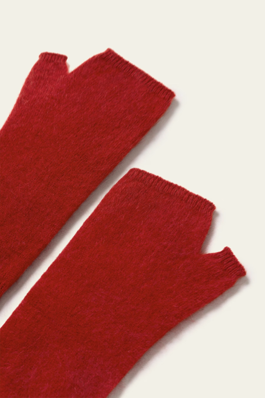 Guanti Senza Dita in Cashmere Spazzolato