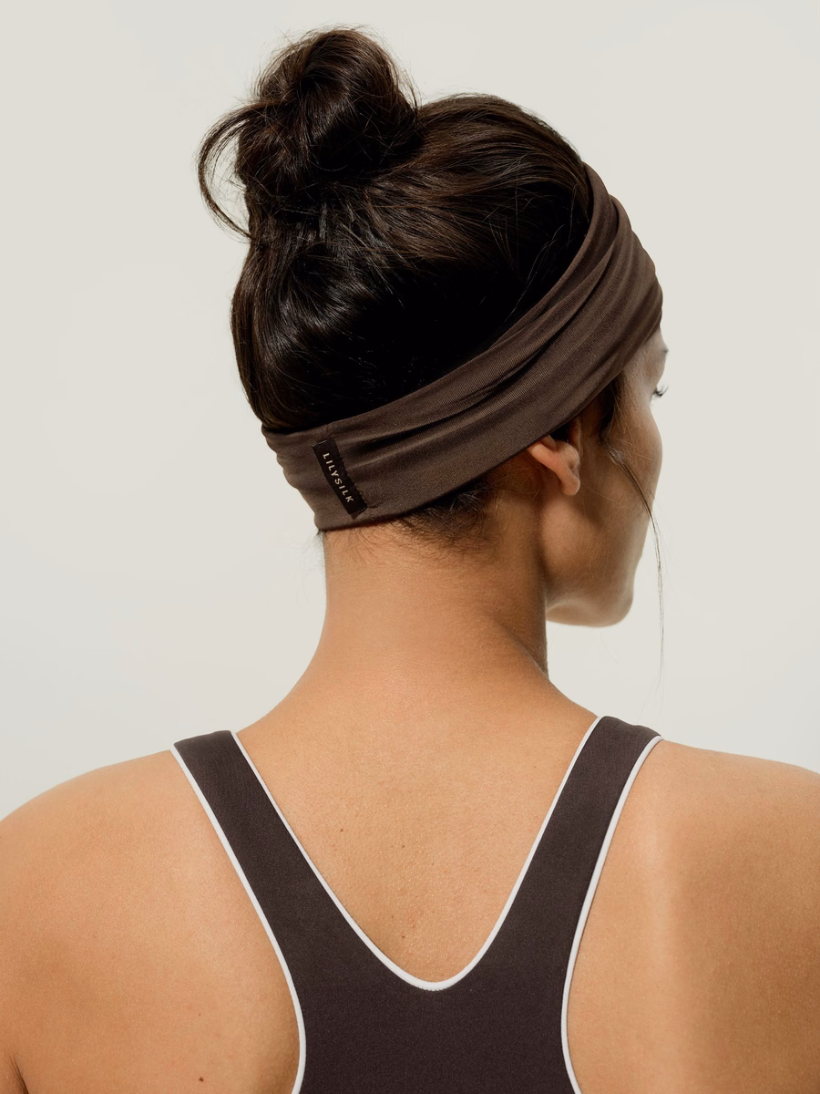 Fascia per capelli in jersey di seta larga Breeze