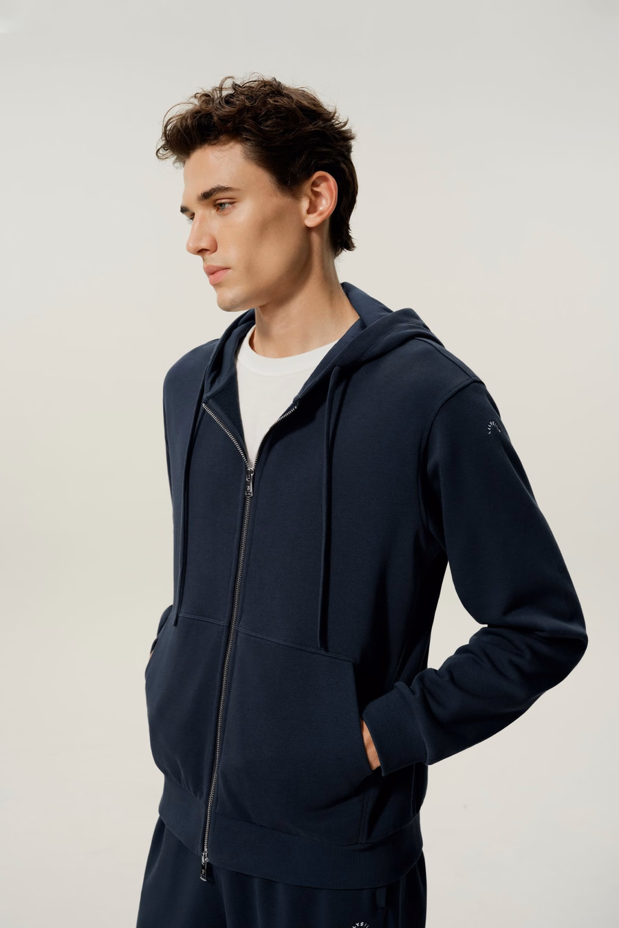 Felpa con zip da uomo Silkerry