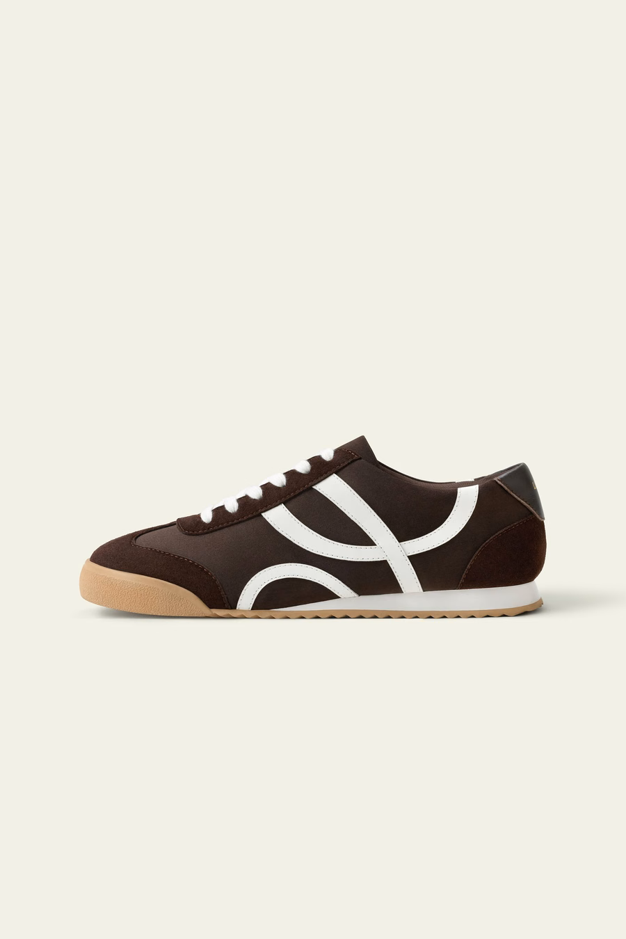 Scarpe sportive in seta e pelle