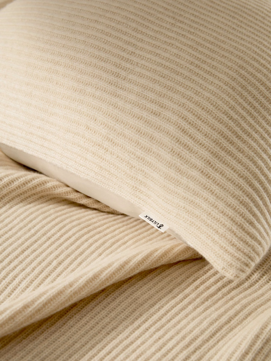 Fodera per cuscino in cashmere e seta reversibile