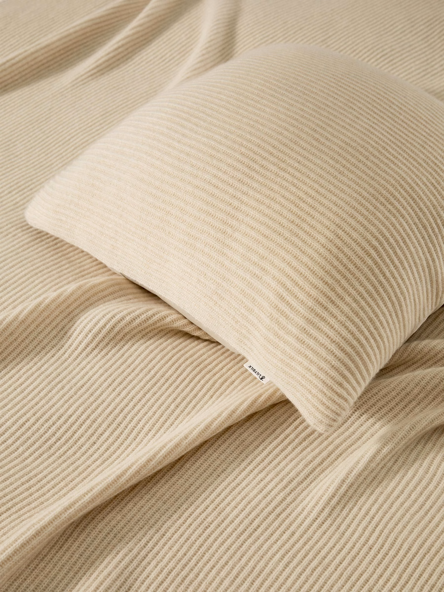 Fodera per cuscino in cashmere e seta reversibile