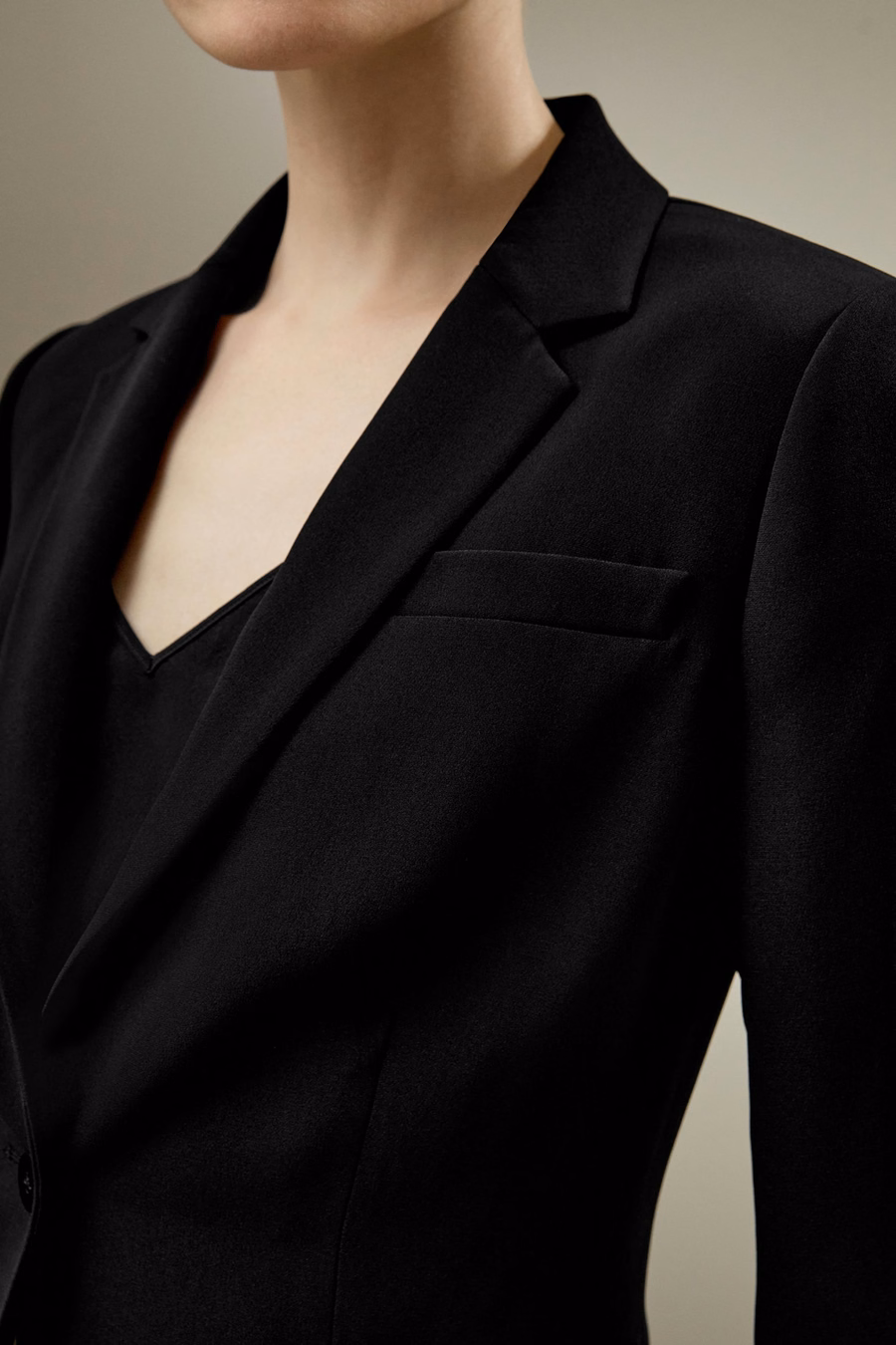 Blazer in seta liscia