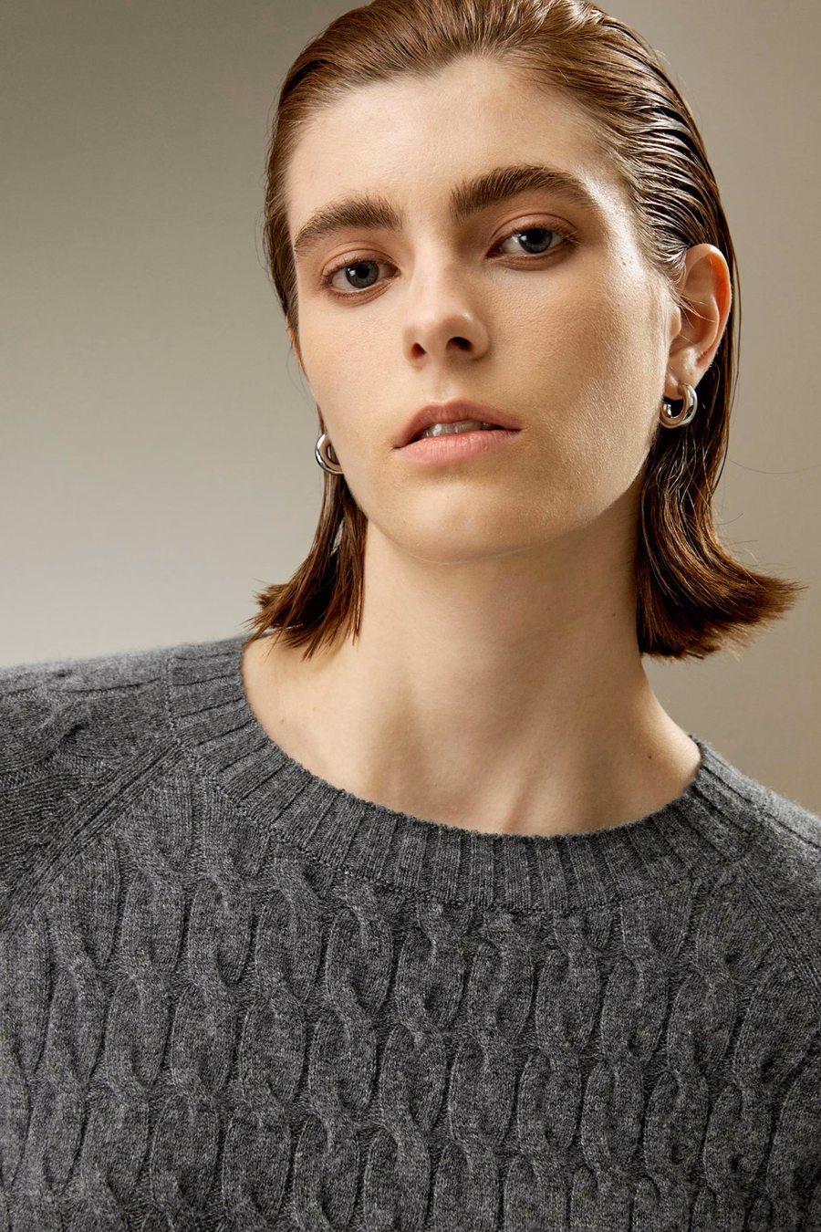 Maglione a Treccia in Cashmere per Bambini