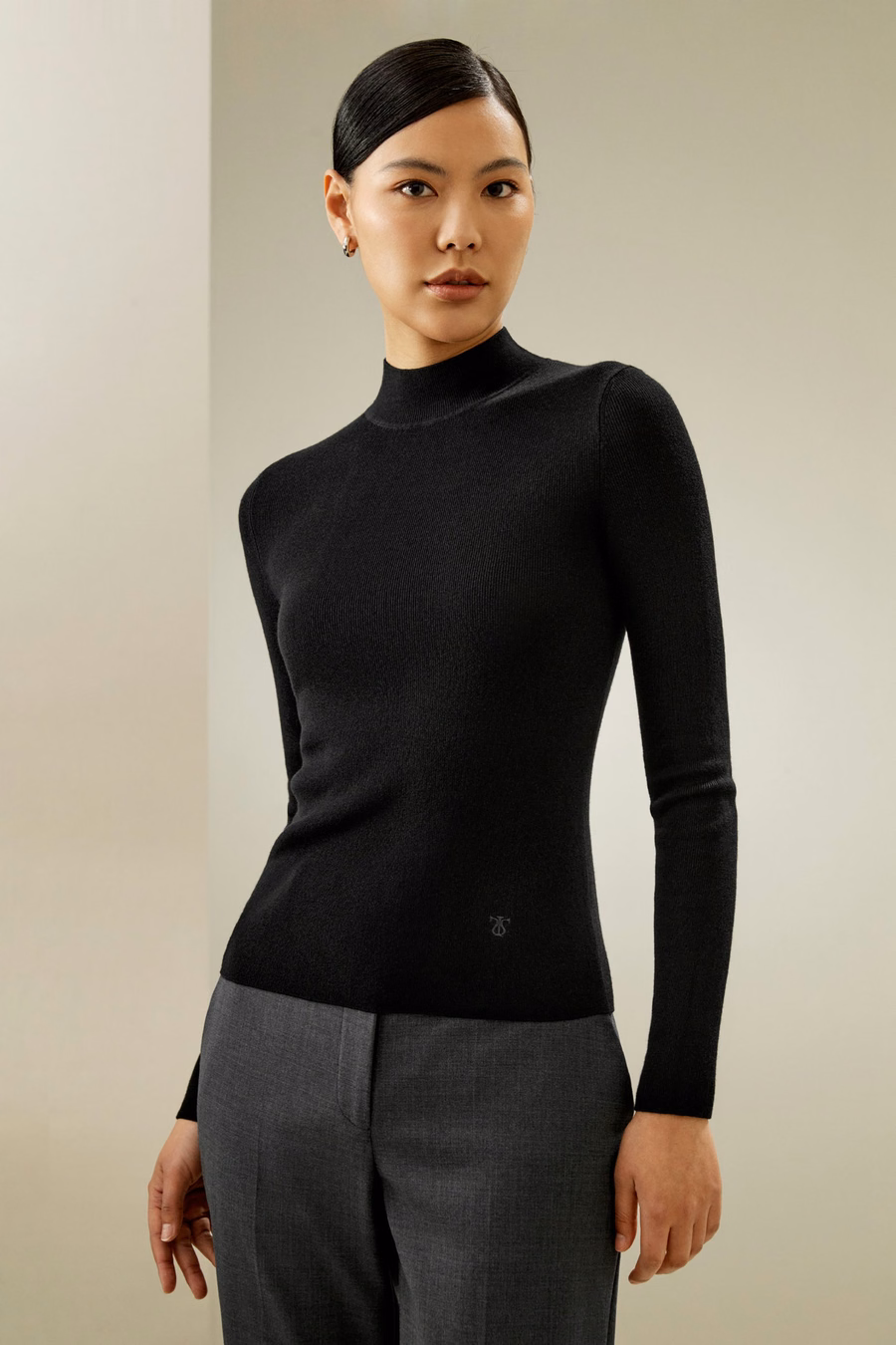 Top essenziale in misto cashmere
