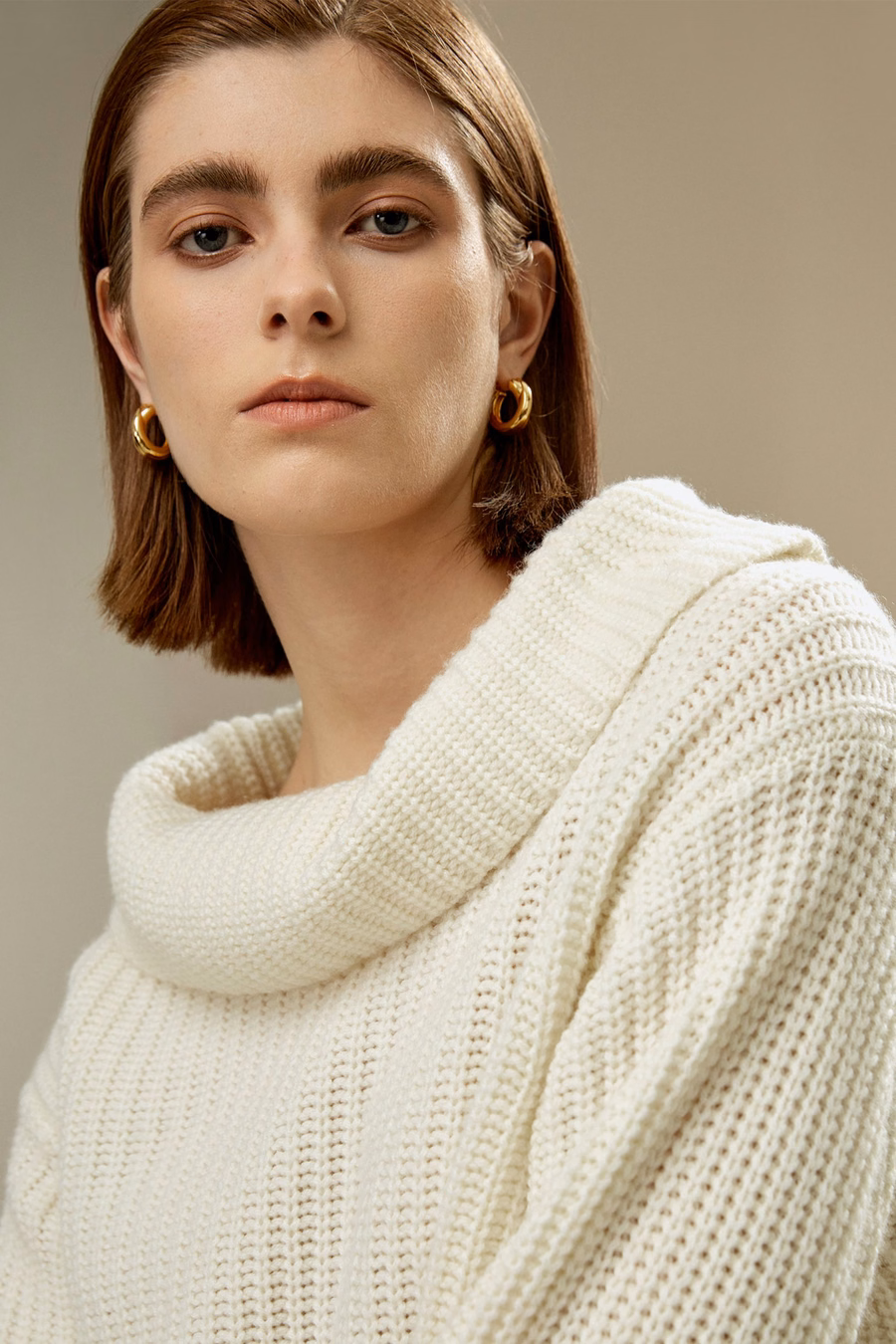 Maglione con Collo Ampio