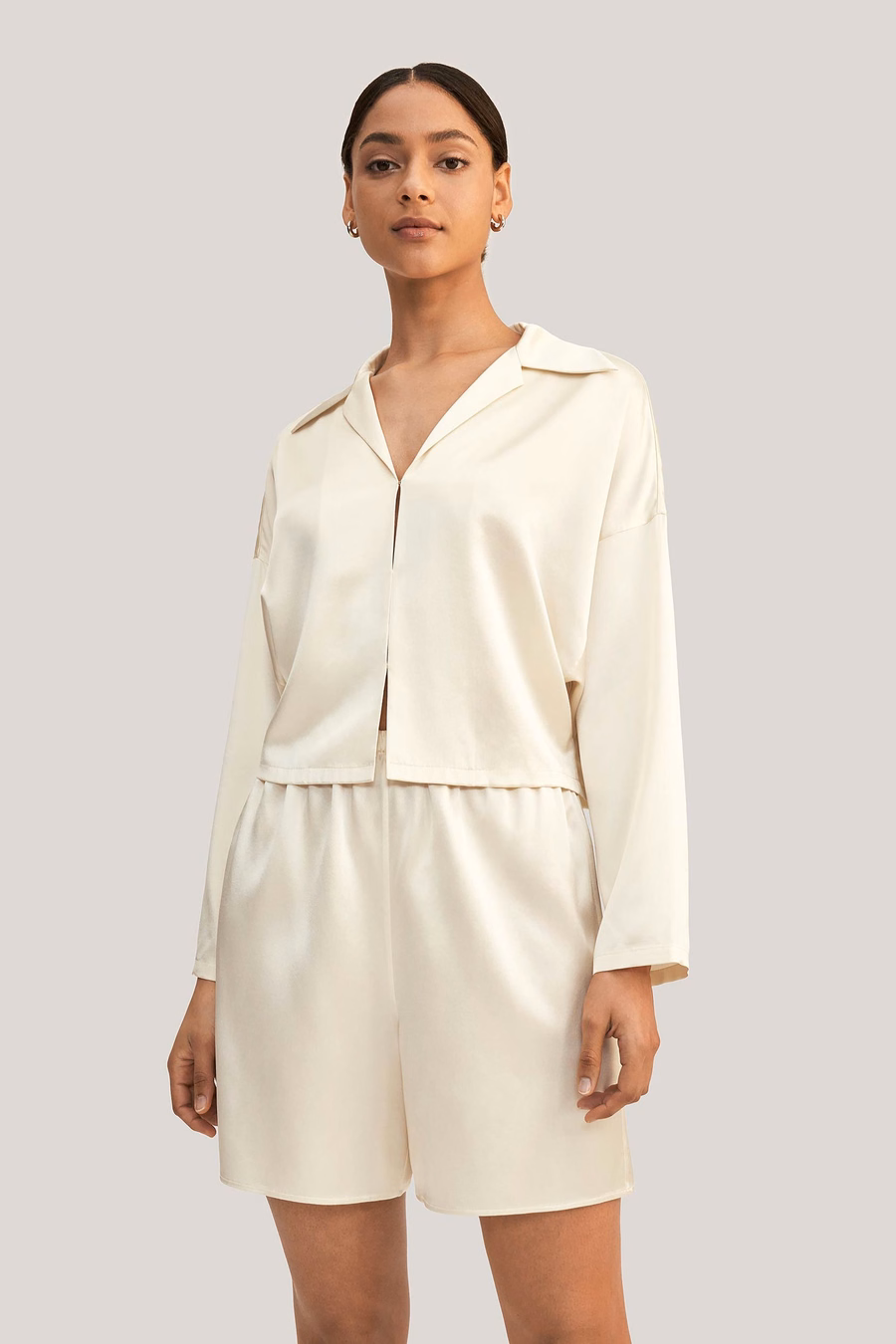 Set di Pigiama Pullover in Seta Osmanthus