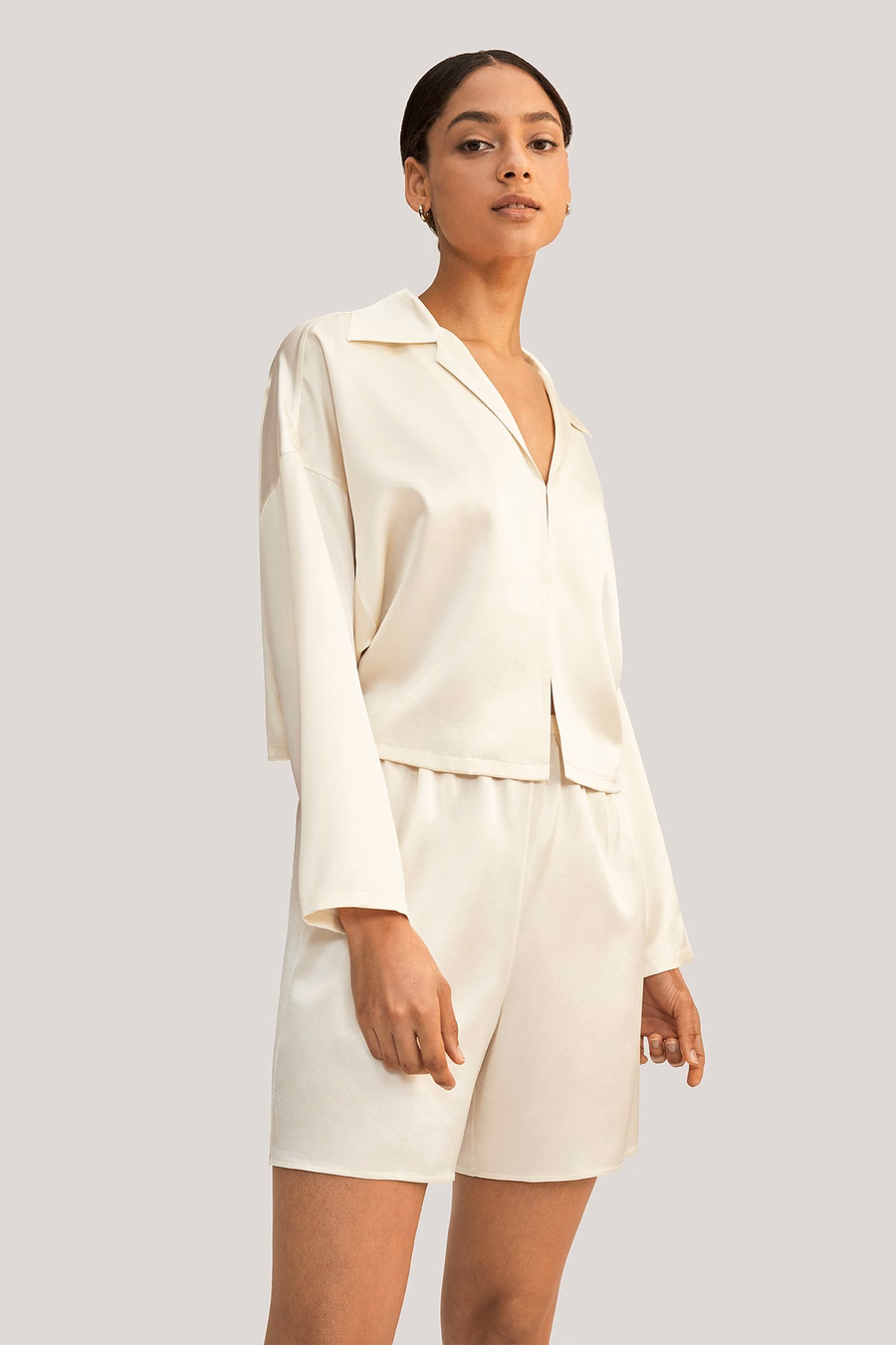Set di Pigiama Pullover in Seta Osmanthus