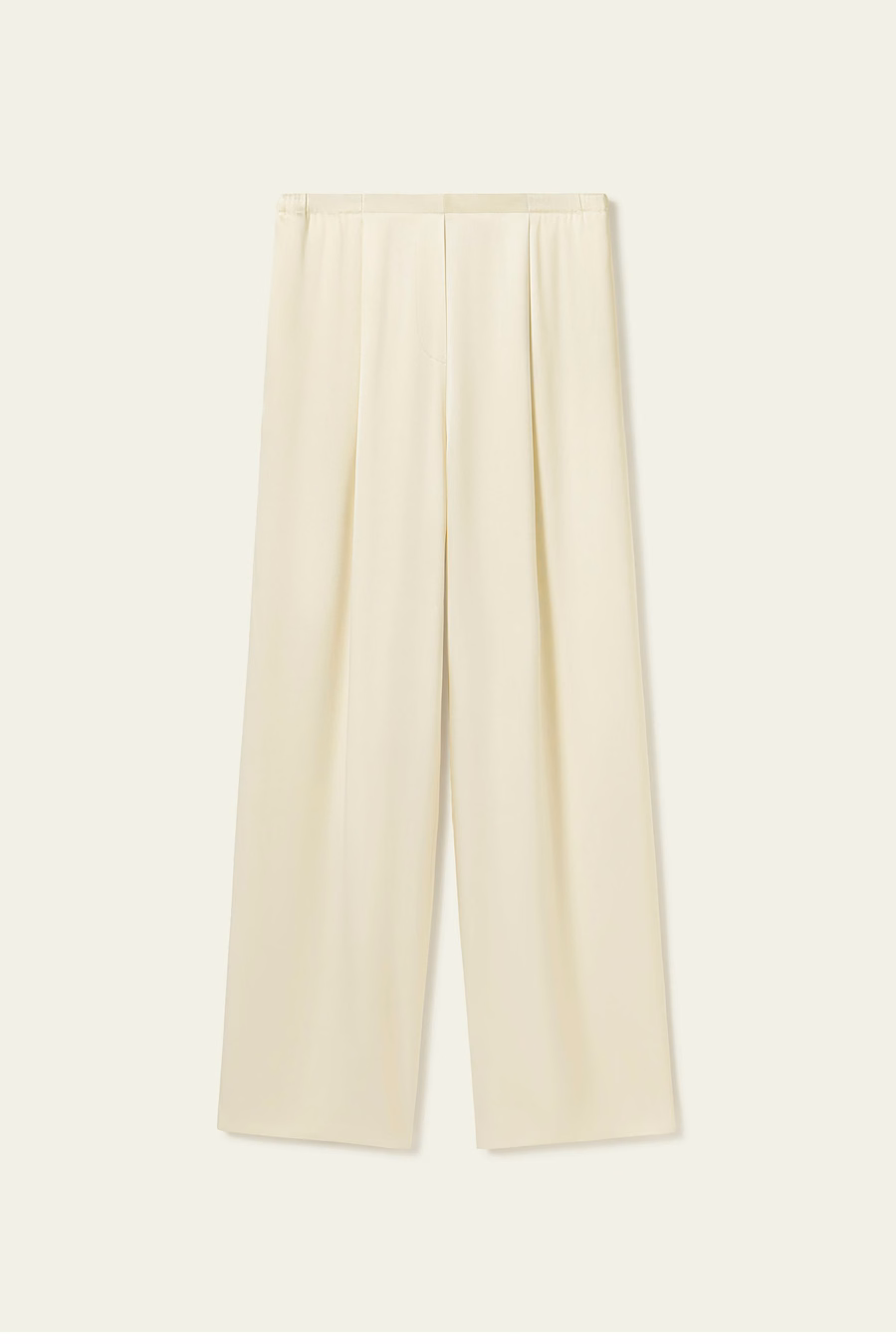 Pantaloni in Charmeuse di Seta a Due Facce
