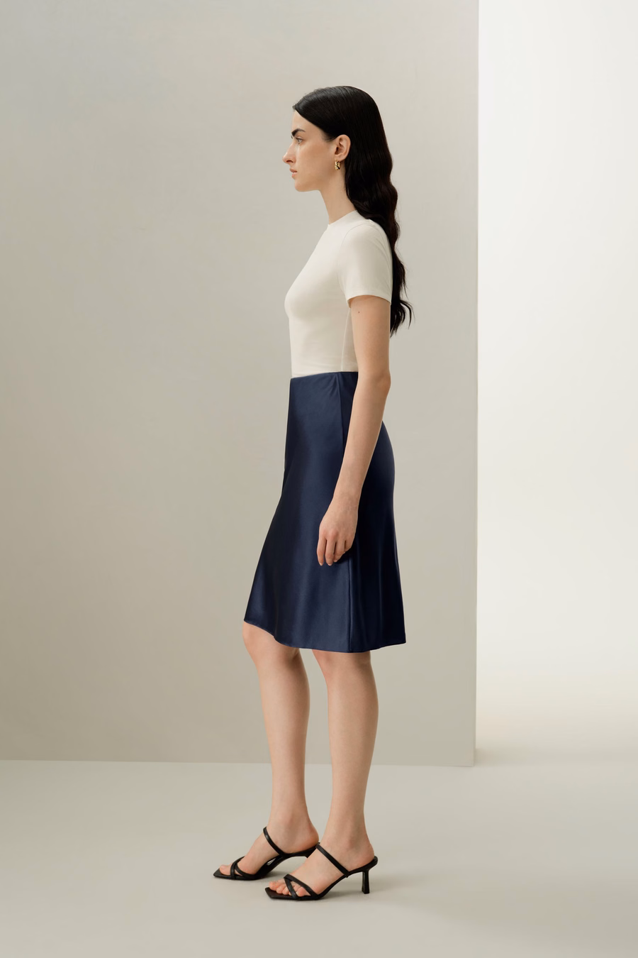 Gonna Minimalista in Charmeuse Elastico