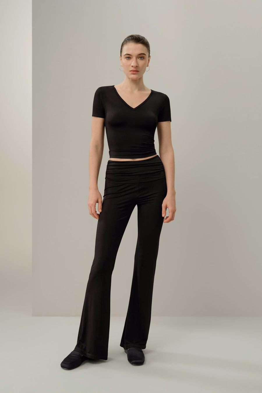 Maglietta V-neck in Jersey Silk Breeze
