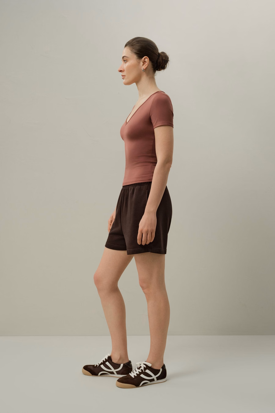 Maglietta V-neck in Jersey Silk Breeze