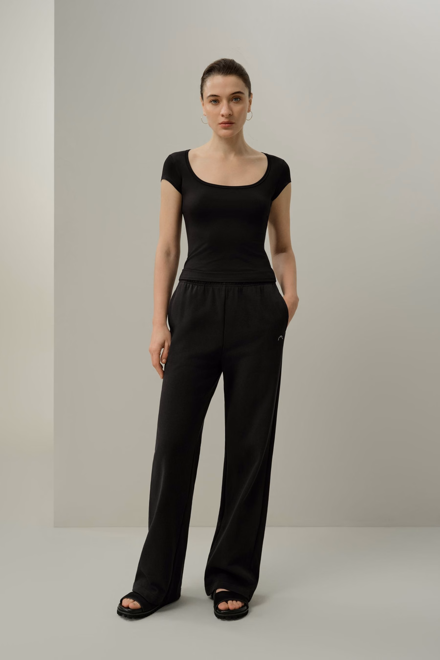 T-shirt con scollatura a V di Jersey di Seta Breeze