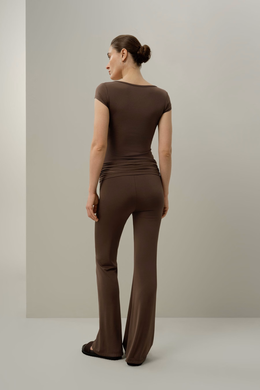 T-shirt con scollatura a V di Jersey di Seta Breeze
