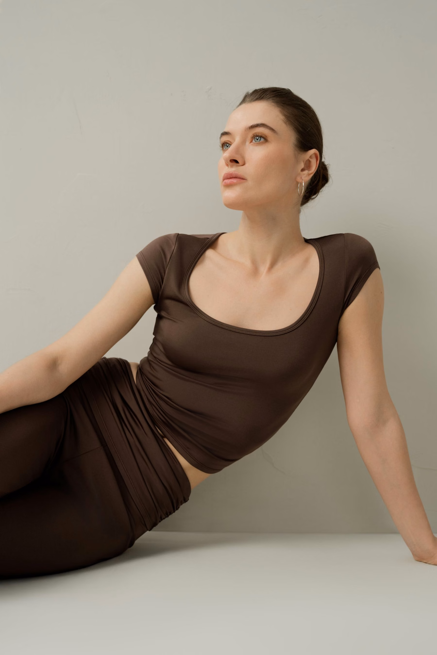 T-shirt con scollatura a V di Jersey di Seta Breeze