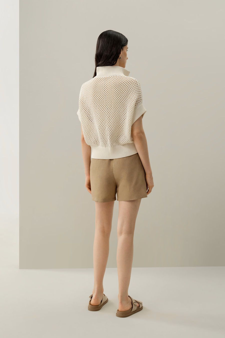 Maglione Half-Zip Pointelle della Toscana