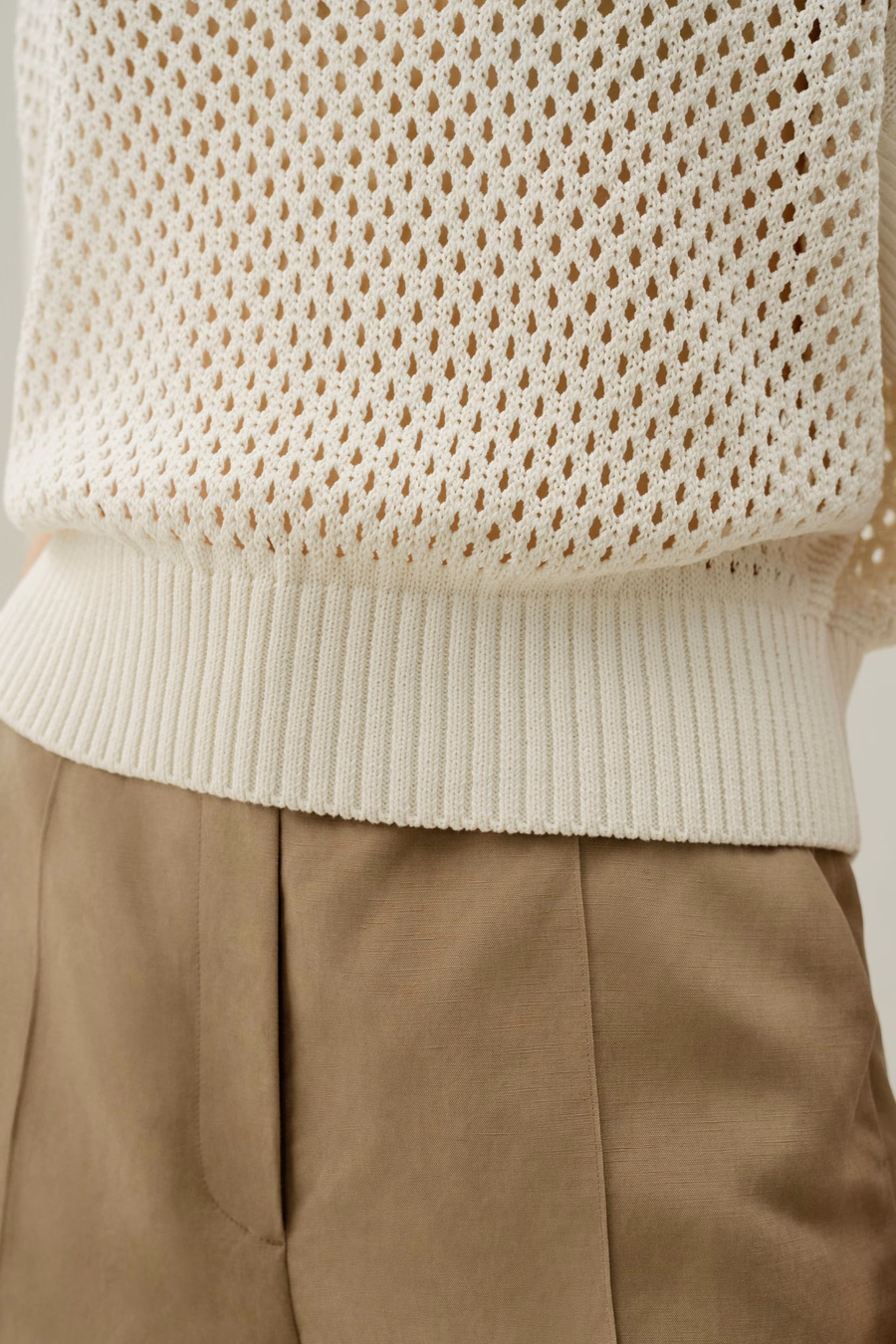 Maglione Half-Zip Pointelle della Toscana