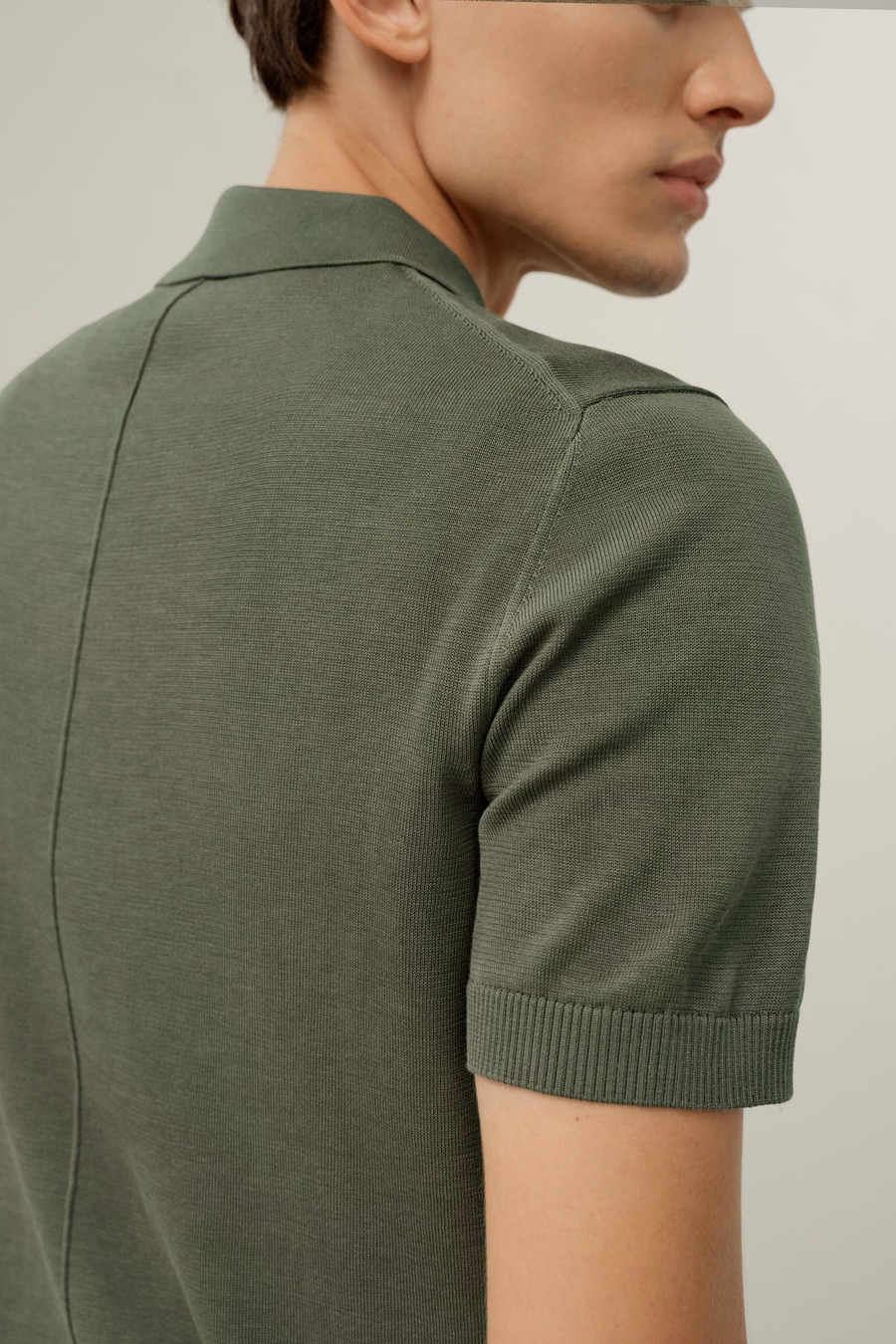 Silk-Cotton Regular-Fit V-Neck Polo
