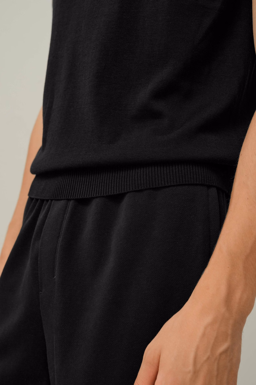 Silk-Cotton Regular-Fit V-Neck Polo
