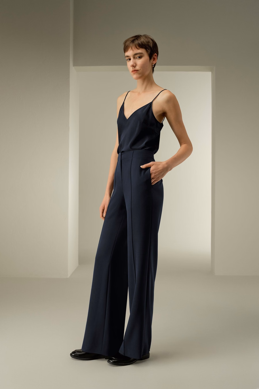 Minimalist Silk Crêpe Pant