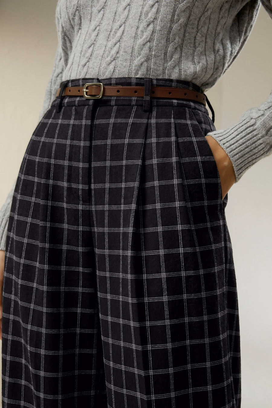 Pantaloni da Suit in Seta-Lana a Gamba Larga