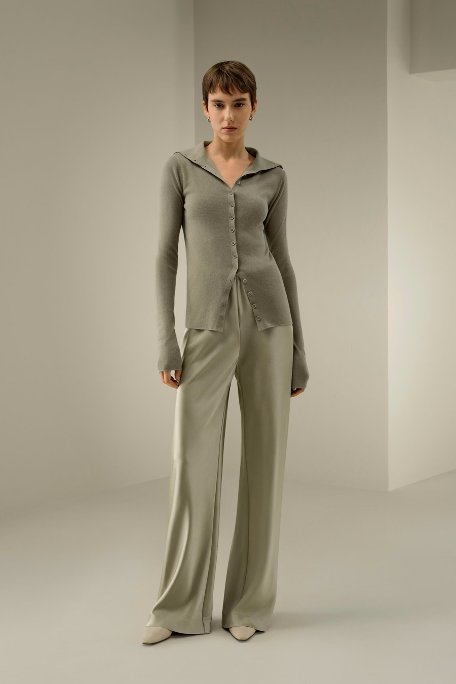Maglione in seta cashmere slim fit
