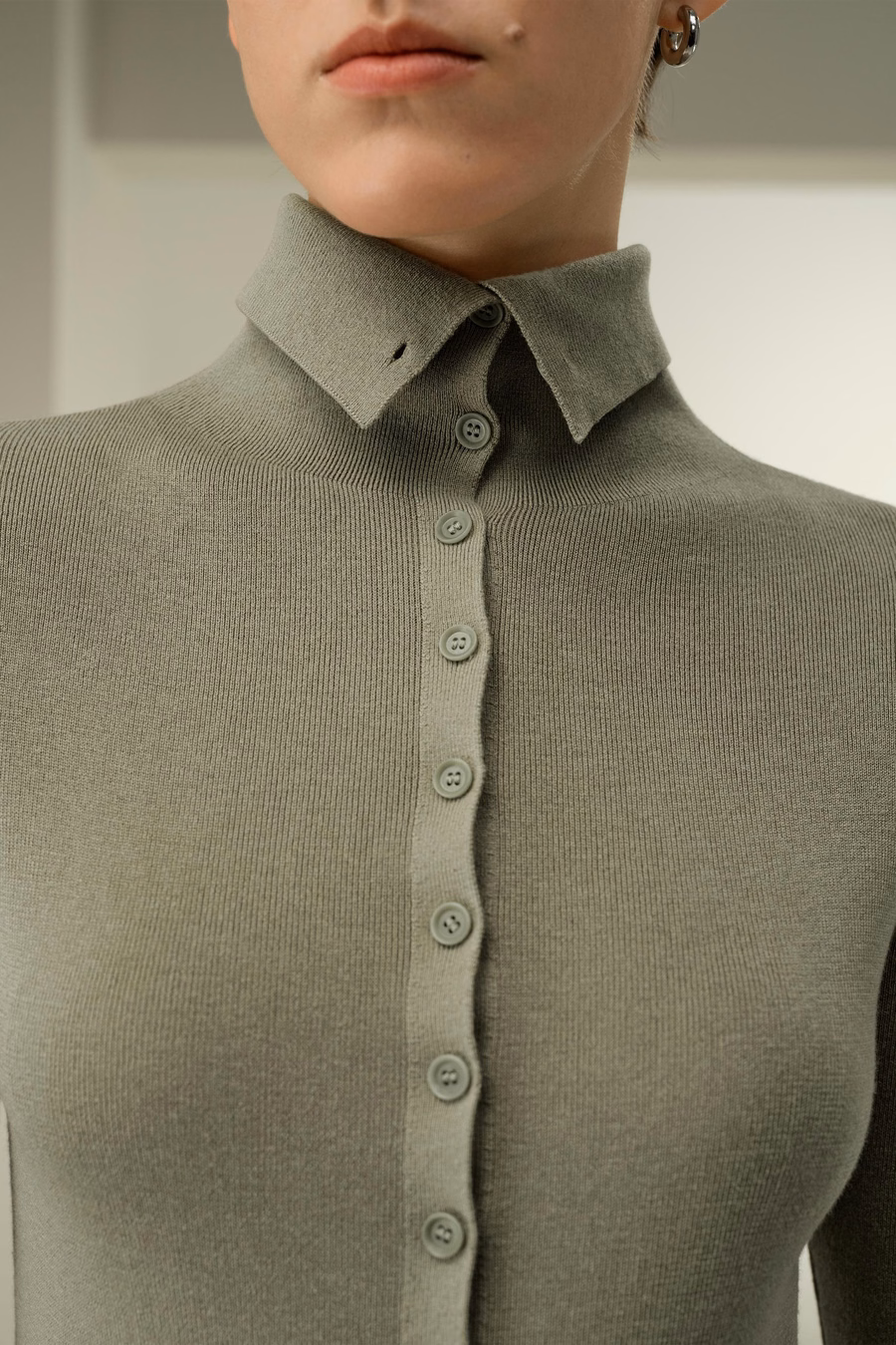 Maglione in seta cashmere slim fit