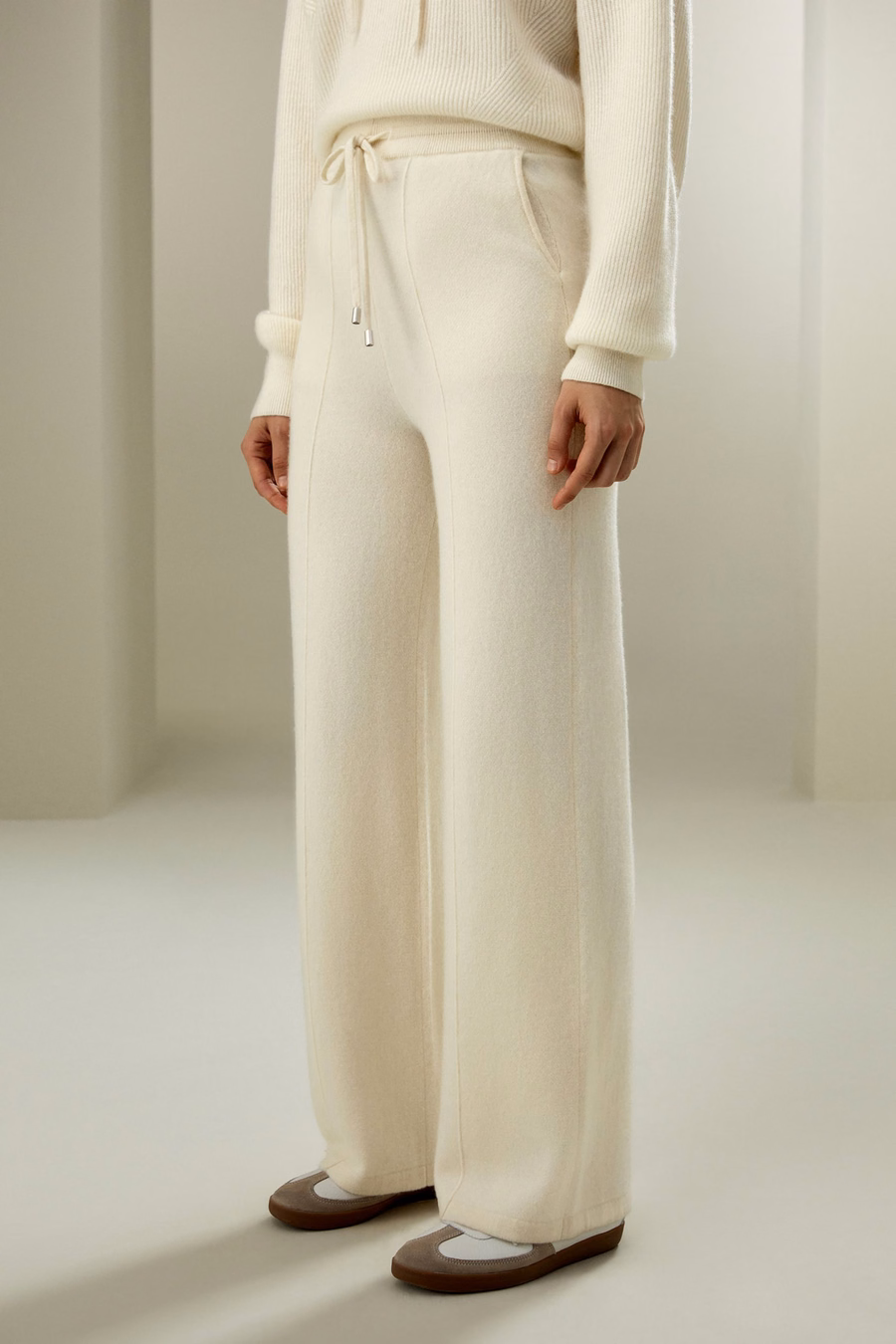 Pantaloni in Cashmere Fluido