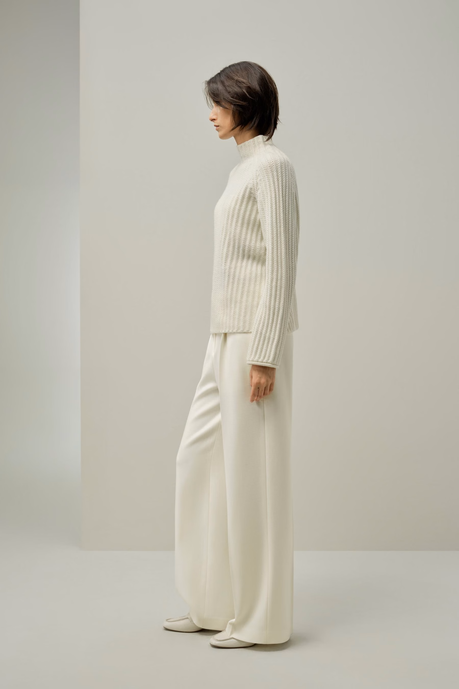 Maglione con Collo Alto a Punto Ecco