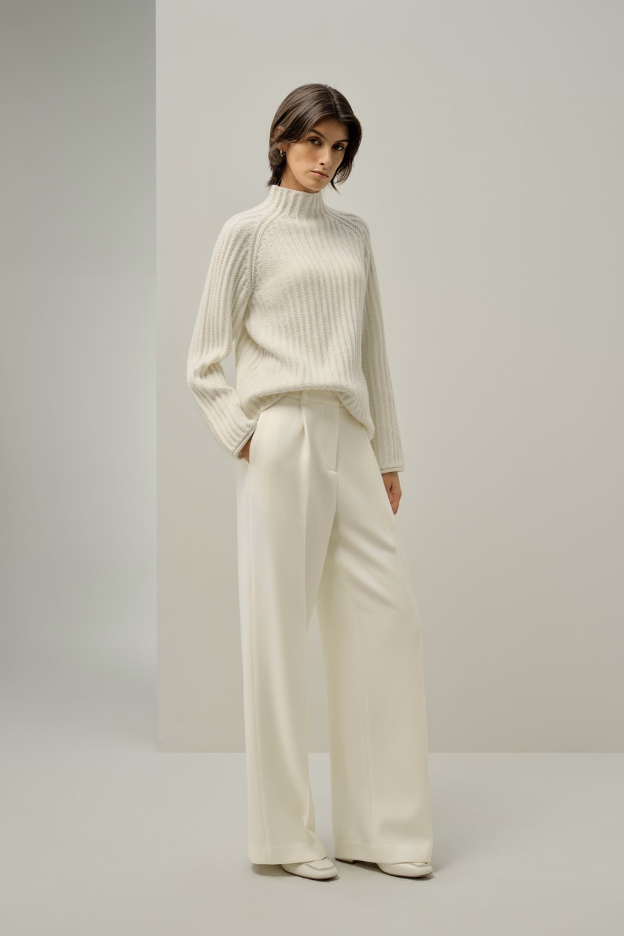 Maglione con Collo Alto a Punto Ecco