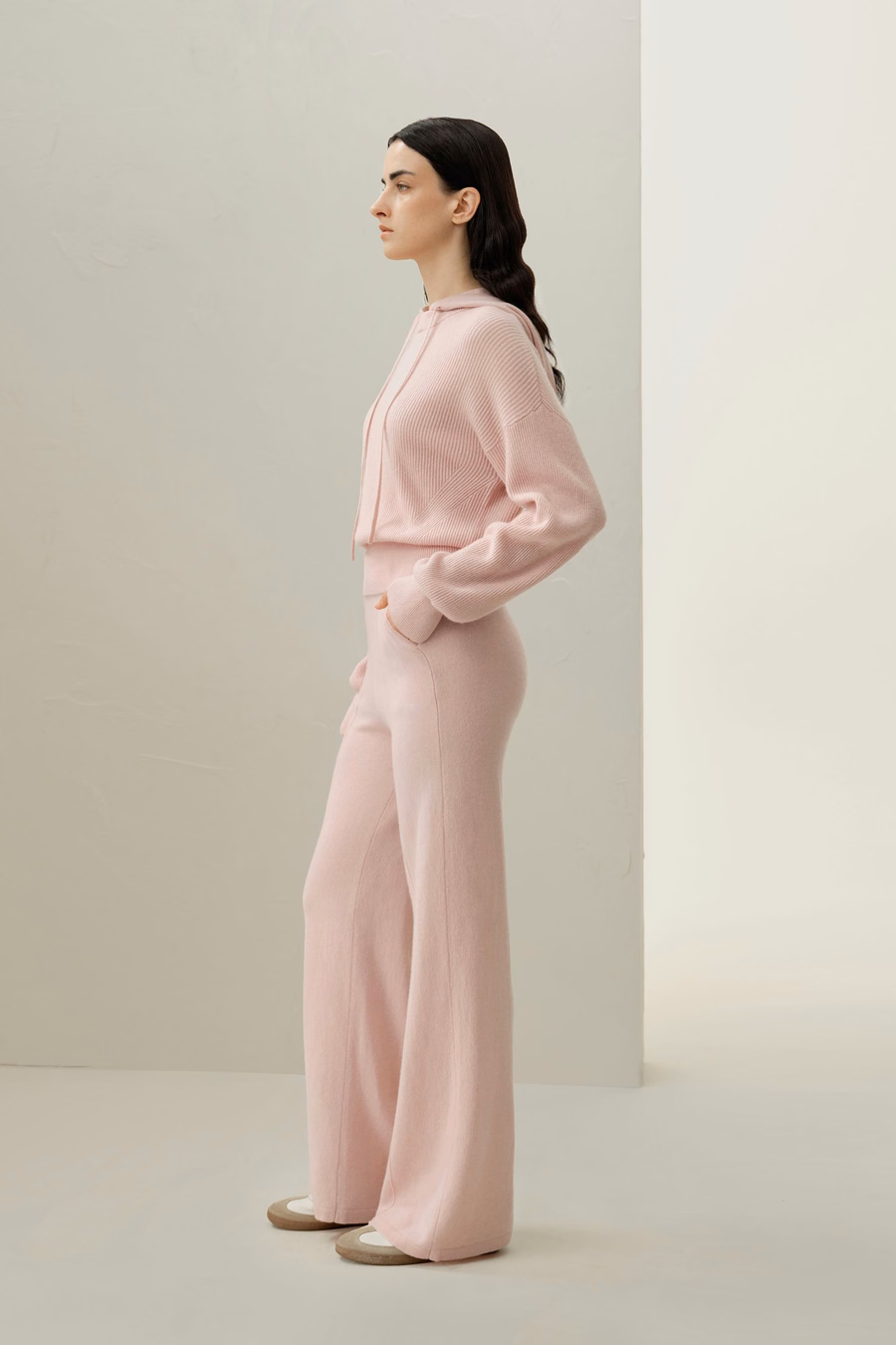 Pantaloni in Cashmere Fluido