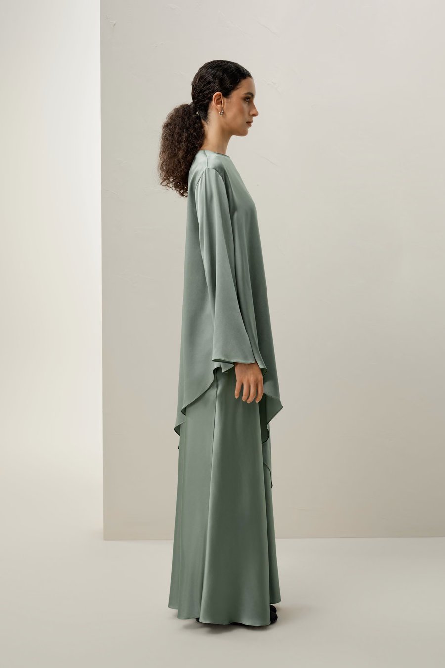 Gonna Maxi A-Line in Seta Charmeuse