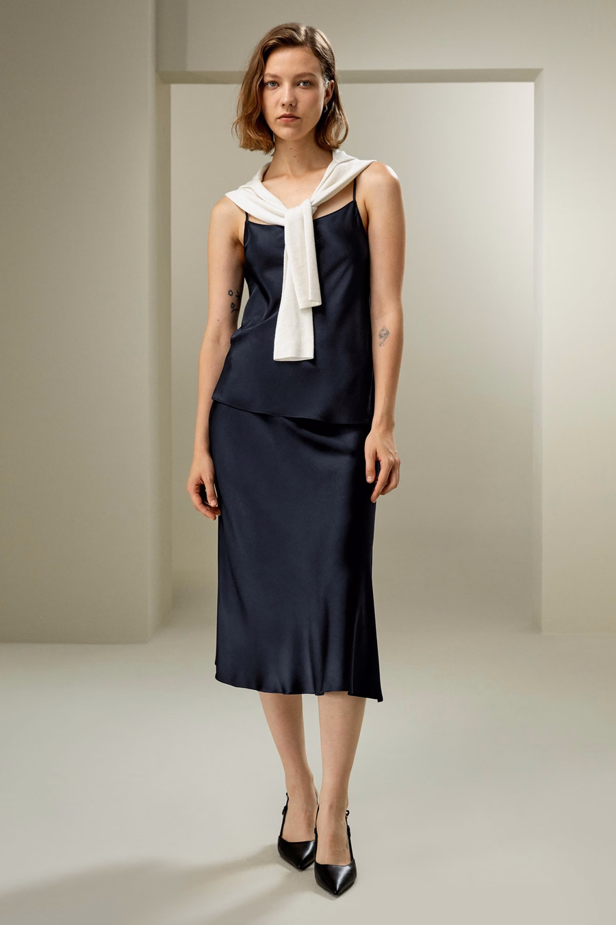 Top in Seta Charmeuse a Doppia Faccia