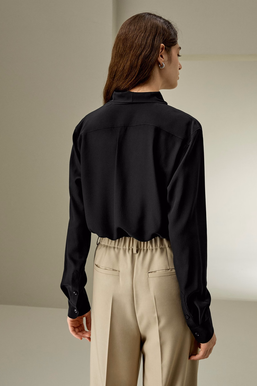 Blusa con Papillon in Seta
