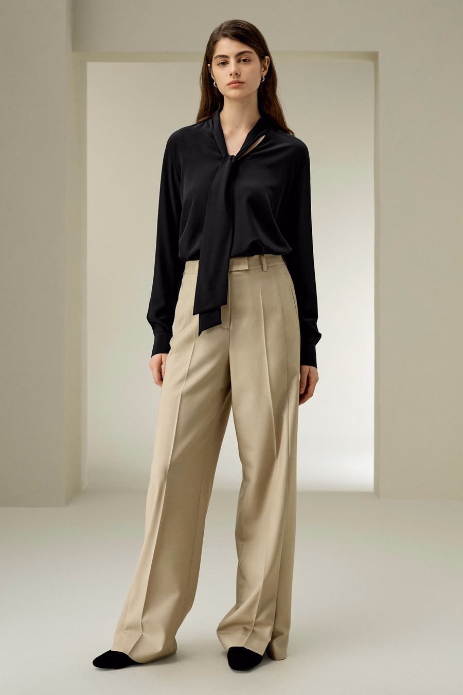 Blusa con Papillon in Seta