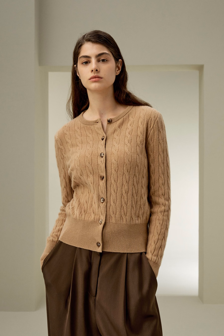 Baby Cashmere Cable-Knit Cardigan