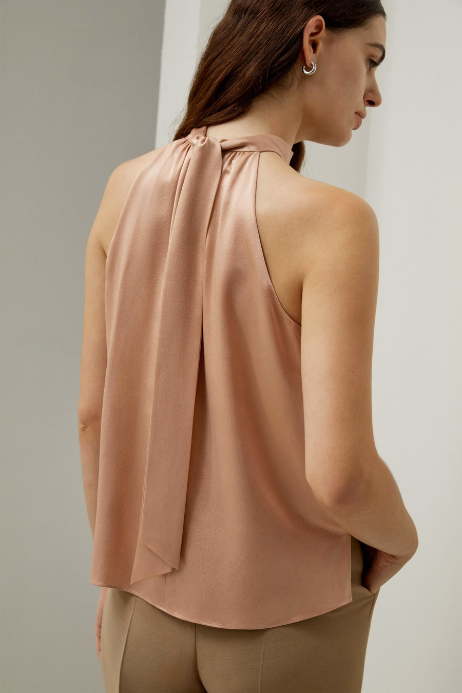 Top halter in seta Graceful Breeze