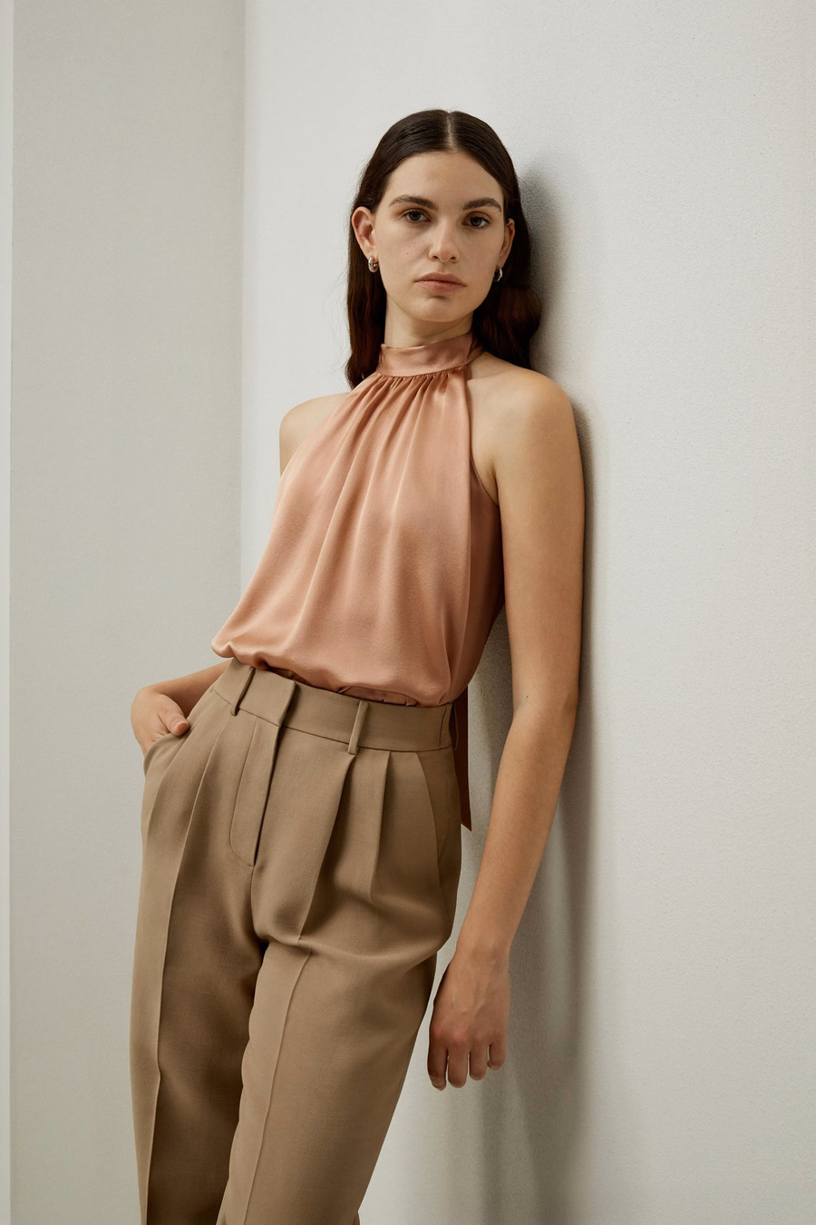 Top halter in seta Graceful Breeze