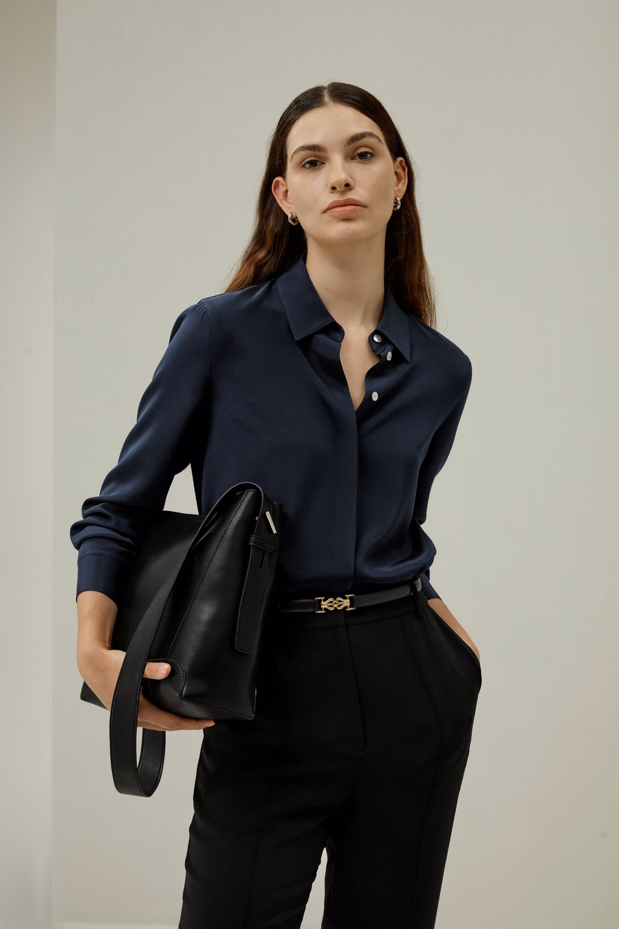 Bluza in Seta con Bottoni Elegante